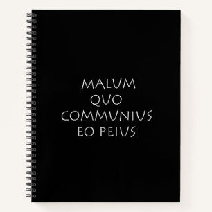 Cuaderno Malum quo communius eo peius