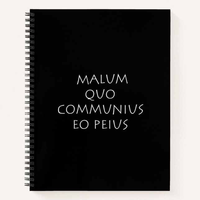 Cuaderno Malum quo communius eo peius (Anverso)