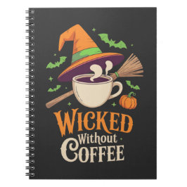 Cuaderno Malvado sin café Halloween