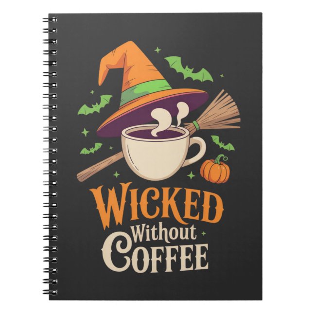 Cuaderno Malvado sin café Halloween (Frente)