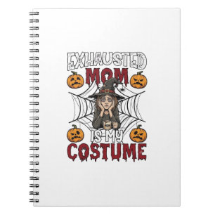 Cuaderno Mamá Agotada Es Disfraz Bruja Halloween Café Calab