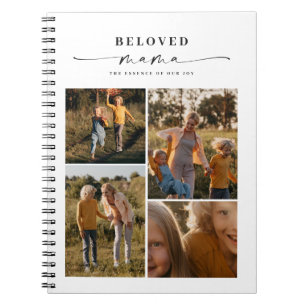 Cuaderno Mamá amada feliz Collage de fotos del Día de la Ma