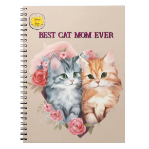 Cuaderno Mamá amante de los gatos Foto naranja