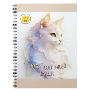 Cuaderno Mamá amante de los gatos Foto naranja