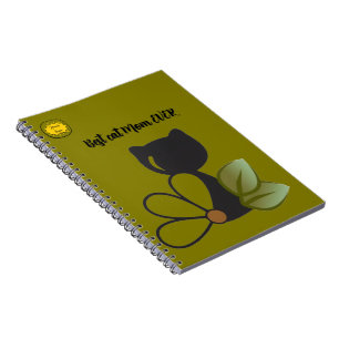 Cuaderno Mamá amante de los gatos Foto naranja