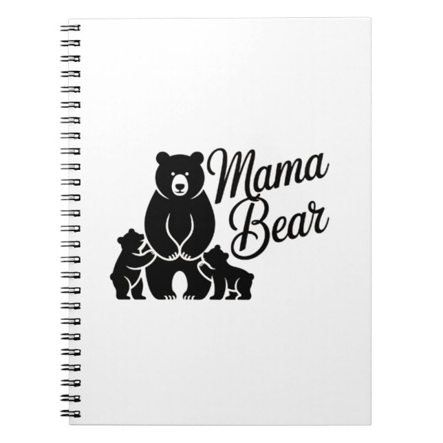 Cuaderno Mama Bear with Cubs Cute Family Bear (Frente)