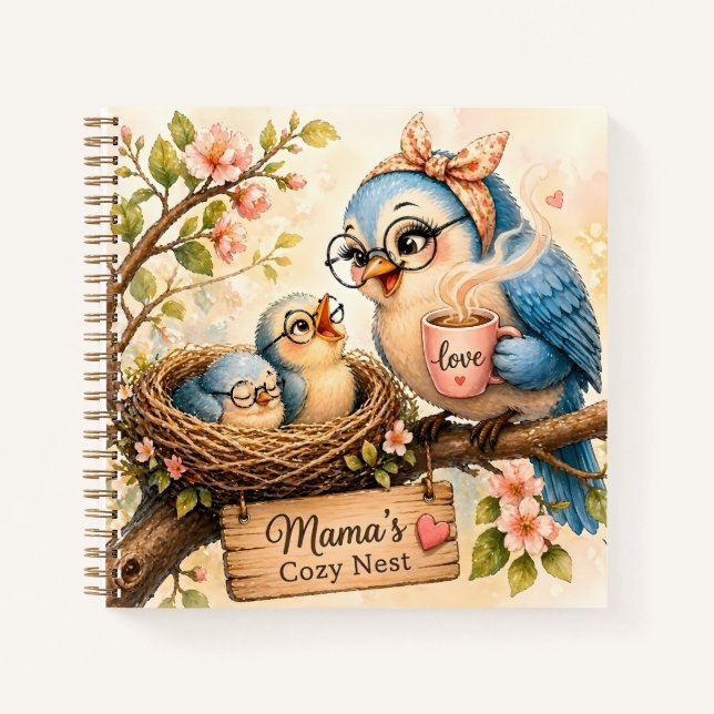 Cuaderno Mama Bird Spiral Notebook   (Anverso)