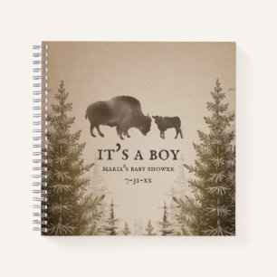 Cuaderno Mama Buffalo Evergreen Boy Baby Shower