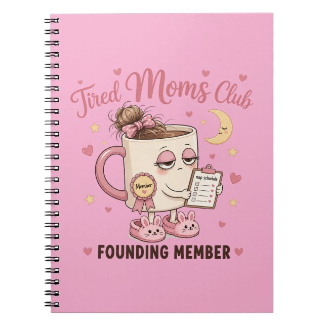 Cuaderno Mamá Cansada Cargando Por Favor Inserte Café Diver (Frente)