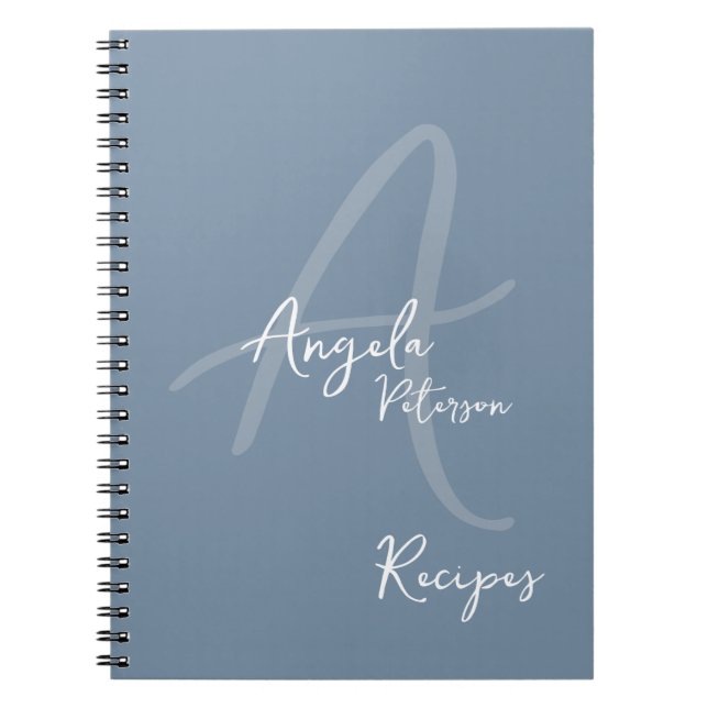 Cuaderno Mamá chef recetas de un dulce portátil azul (Frente)