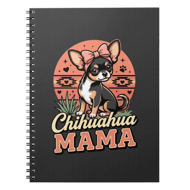 Cuaderno Mamá Chihuahua Lindo Lazo Perro Mamá (Frente)
