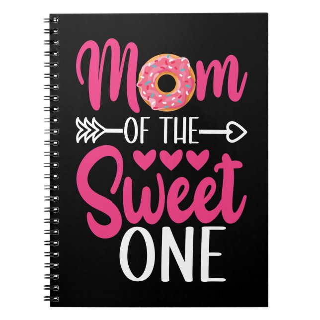 Cuaderno Mamá de la dona rociada de dulce (Frente)