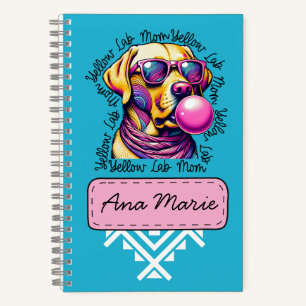 Cuaderno Mamá de Lab amarillo Burbuja de chicle Labrador ma
