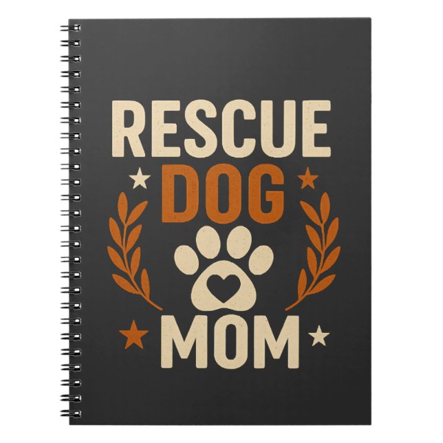 Cuaderno Mamá de perro de rescate (Frente)