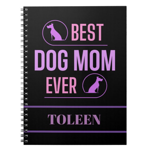 Cuaderno Mamá de perro personalizada (Frente)