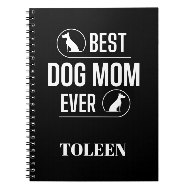 Cuaderno Mamá de perro personalizada (Frente)