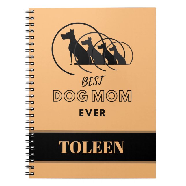 Cuaderno Mamá de perro personalizada (Frente)