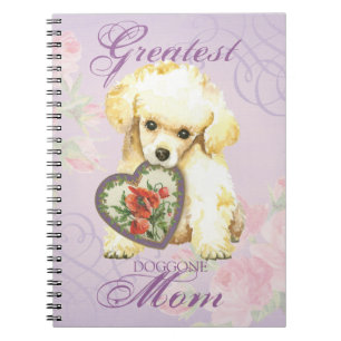 Cuaderno Mamá del corazón del caniche de juguete