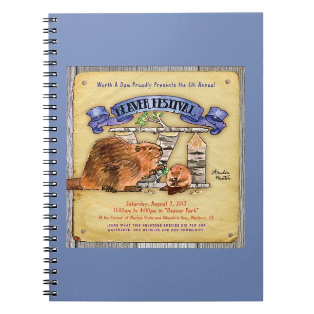 Cuaderno Mamá del festival VI del castor de Martínez y (Frente)