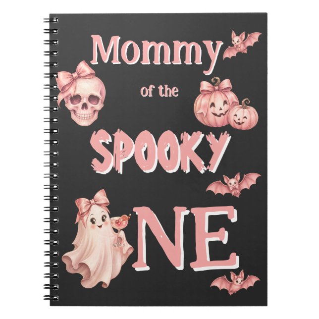 Cuaderno Mamá del Spooky One Pinkoween Party (Frente)