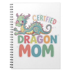 Cuaderno Mamá dragón certificada diseño colorido