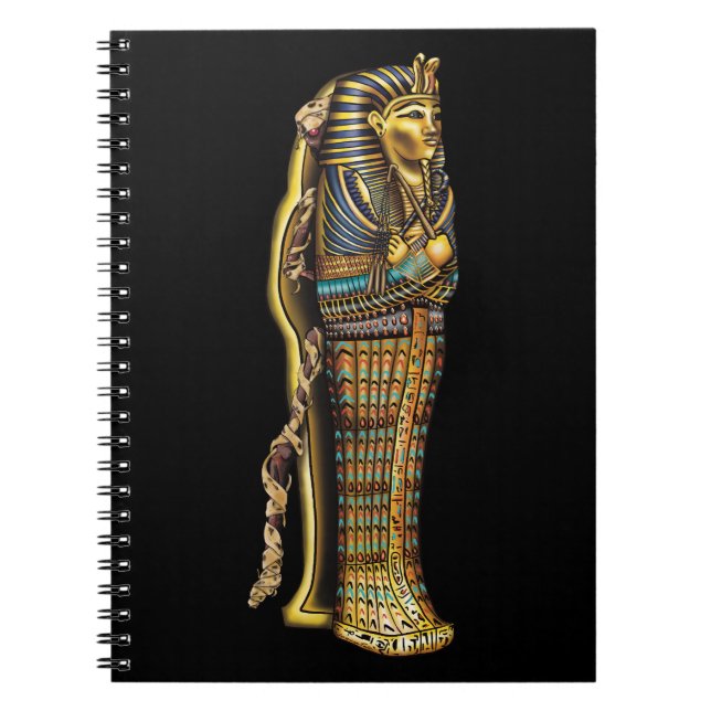 Cuaderno Mamá egipcia en escófago, horror, Halloween (Frente)