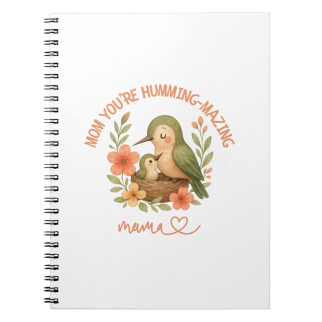Cuaderno Mamá eres un zumbido increíble Día de la Madre (Frente)