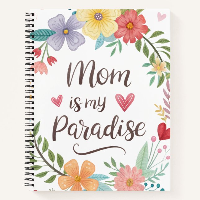 Cuaderno Mamá es mi paraíso (Anverso)