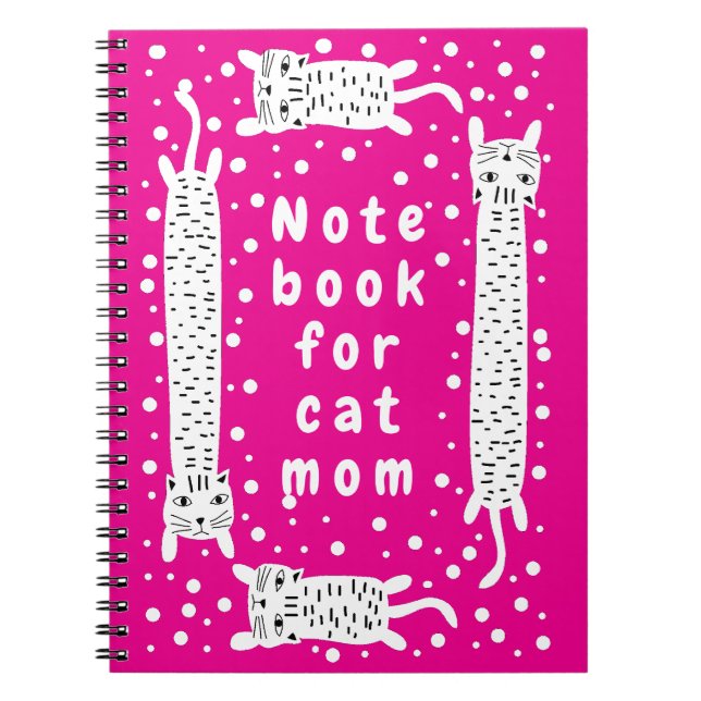 Cuaderno Mamá Gata Rosa Fucsia (Frente)