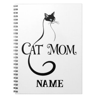 Cuaderno Mamá Gata , Tipografía Minimalista Elegante de Gat