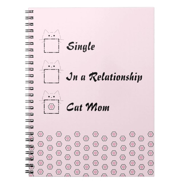 Cuaderno Mamá Gato Gato Lindo Pata Rosa (Frente)