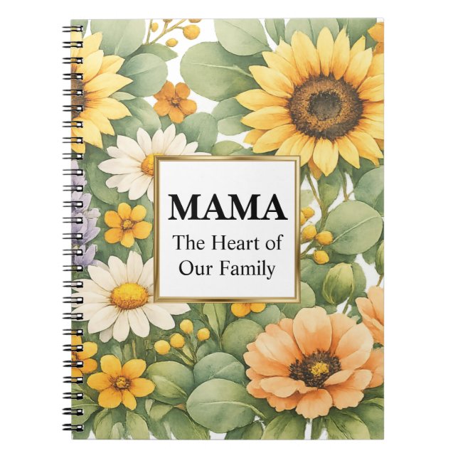 Cuaderno MAMA Girasol Lavanda Marco Clásico  (Frente)