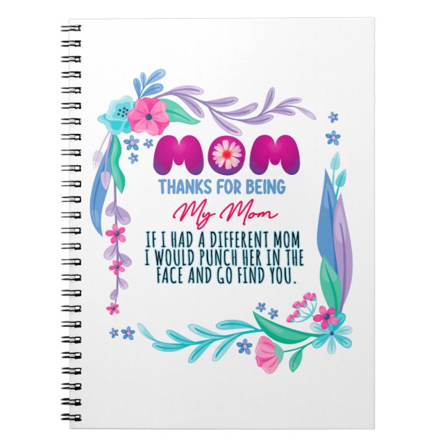 Cuaderno Mamá Gracias Por Ser Mi Mamá (Frente)