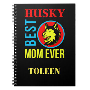 Cuaderno Mamá Husky personalizada, madre de perro