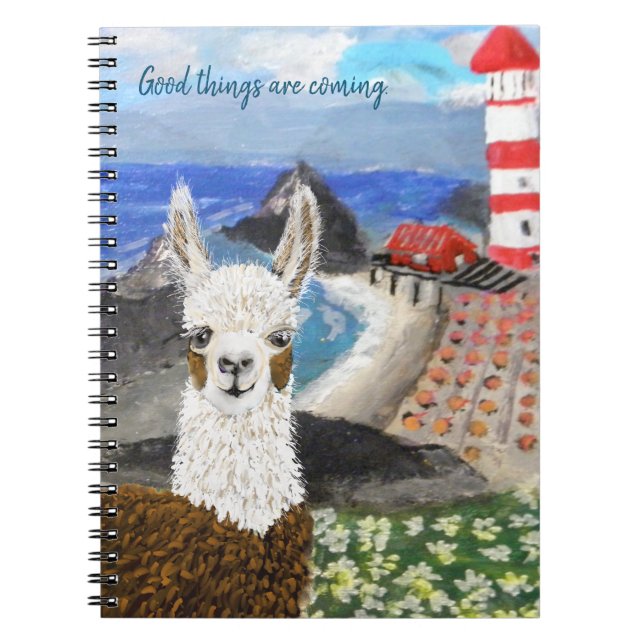 Cuaderno Mama Llama de vacaciones en la costa (Frente)