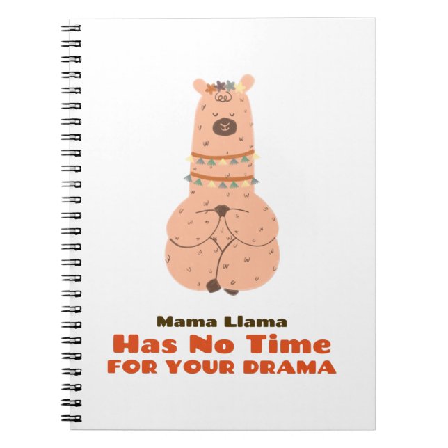 Cuaderno Mamá llama no tiene tiempo para tu drama (Frente)