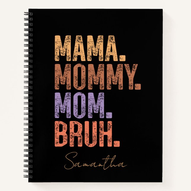 Cuaderno Mamá. Mamá. Mamá. Bruh (Anverso)