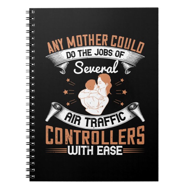 Cuaderno Mamá - Ocupada como Controladores de Tráfico Aéreo (Frente)