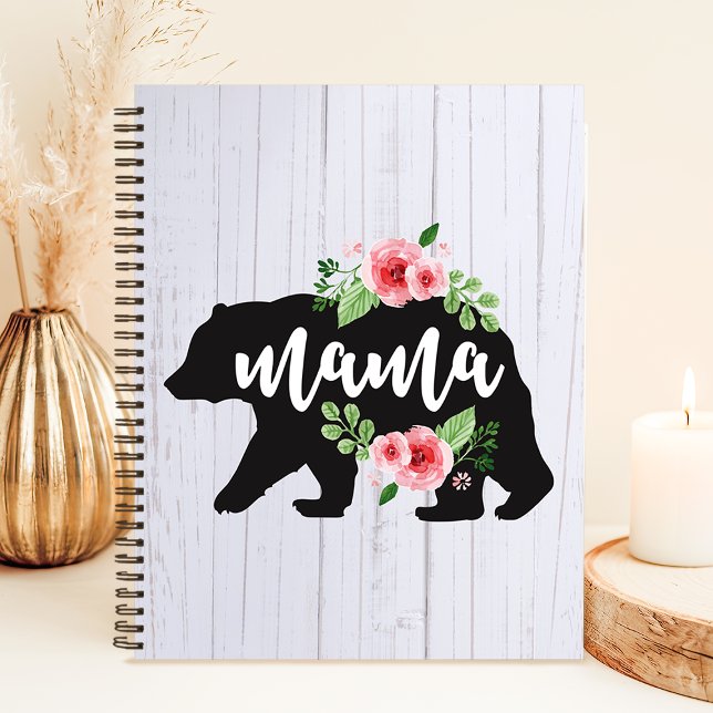 Cuaderno Mamá Oso Floral Rústico (Subido por el creador)