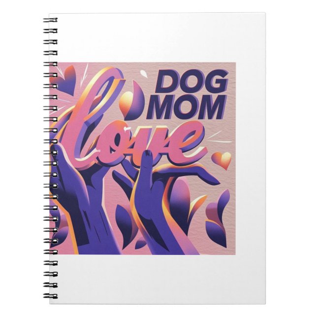 Cuaderno Mamá Perro Amor Pink Purple (Frente)