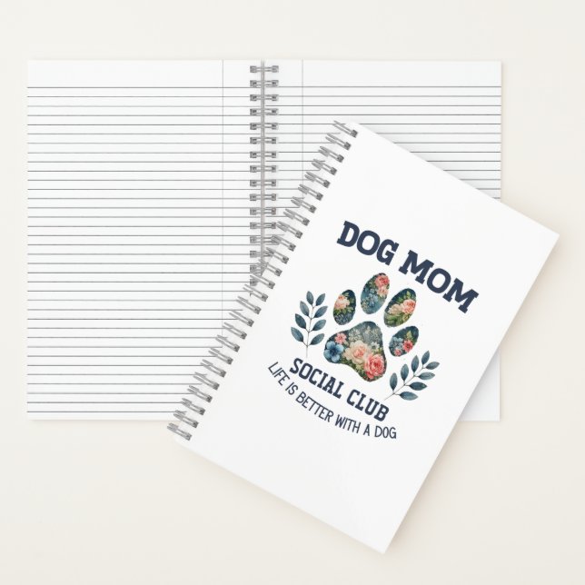 Cuaderno Mamá Perro  Floral Pata  (Interior)