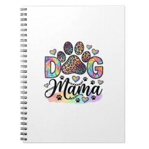 Cuaderno Mama Perro Pata Leopardo Arcoíris Acuarela Corazon