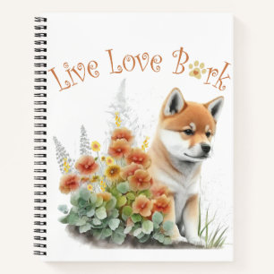 Cuaderno Mamá Perro Shiba Inu Floral