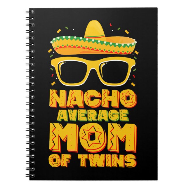 Cuaderno Mamá promedio de gemelos mexicana Cinco de Mayo Na (Frente)