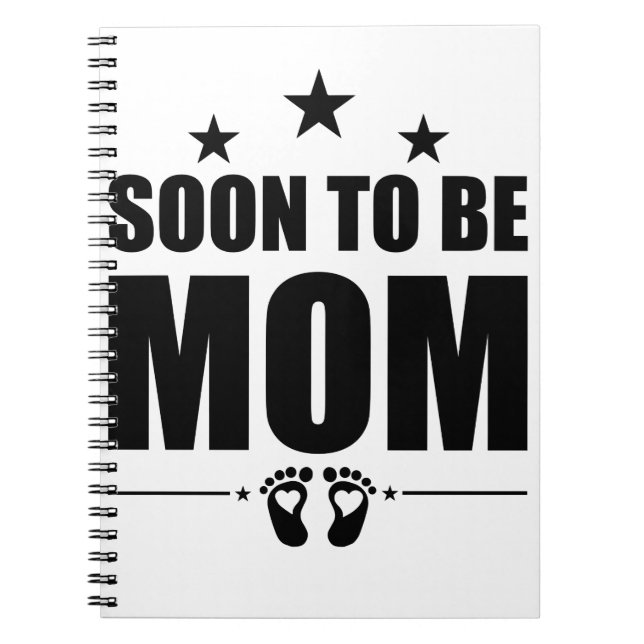 Cuaderno Mamá Pronto Revela Invitación De Embarazo (Frente)