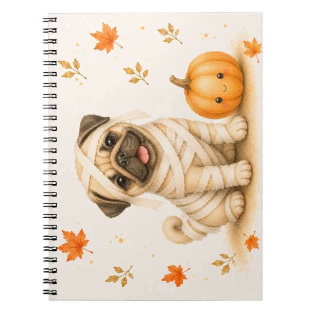 Cuaderno Mamá Pug Halloween (Frente)