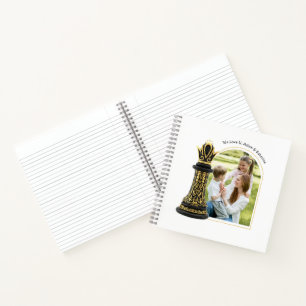 Cuaderno MAMÁ Reina de mi vida, Escritura Dorada Ajedrez Ne