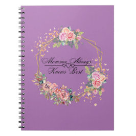 Cuaderno Mamá siempre conoce mejor bloc de notas