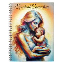 Cuaderno Mamá sosteniendo arte de abrazo luminoso