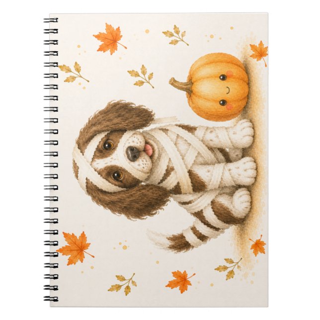Cuaderno Mamá Springer Spaniel Halloween (Frente)